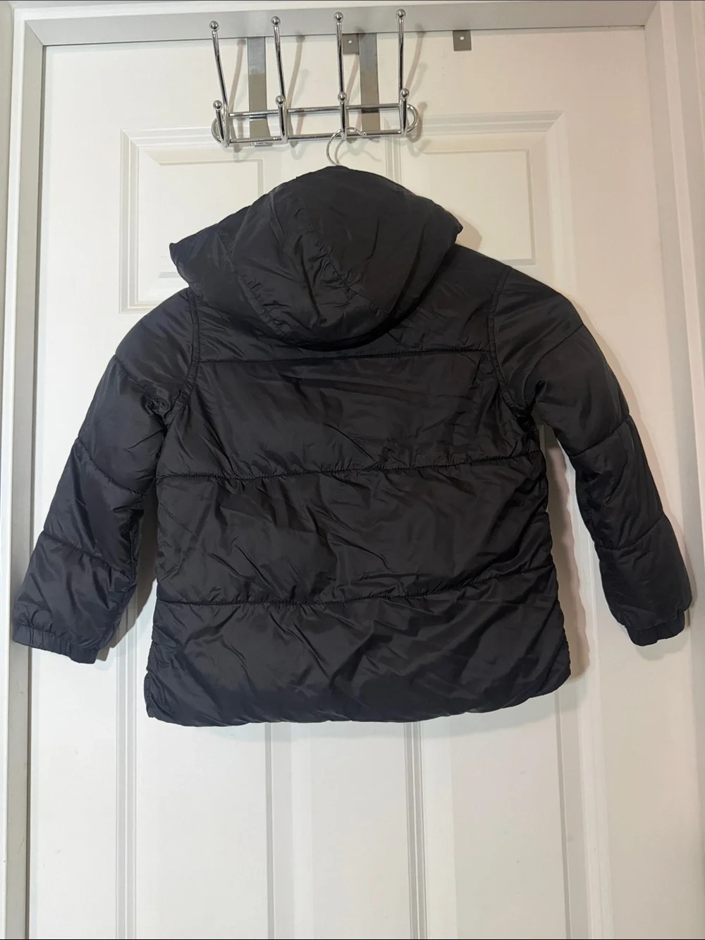 Old Navy Black Hooded Kids Puffer Jacket